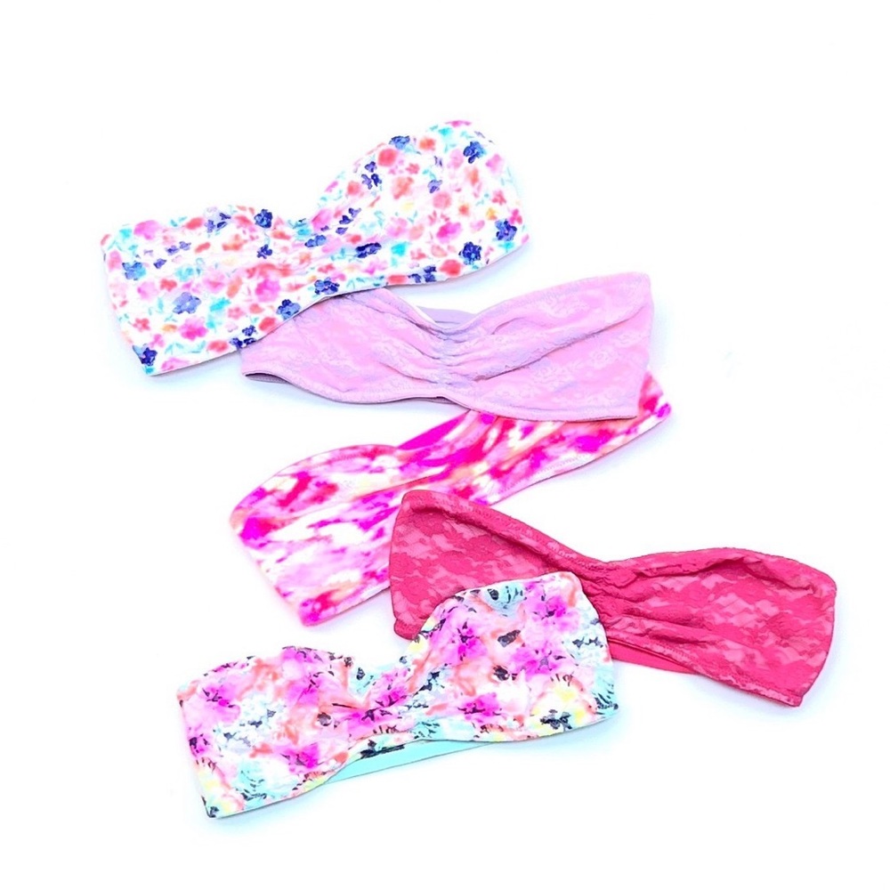 USED! 5 Victoria’s Secret Pink Bandeaus XS